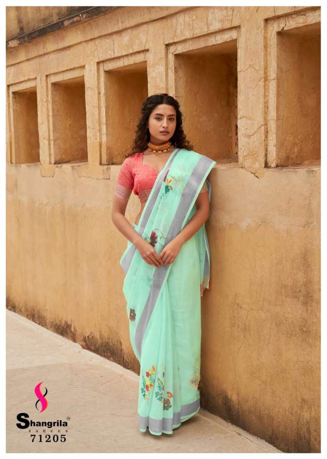 Shangrila Raaga Linen 7 Latest Fancy Party Wear Linen Designer Saree Collection
